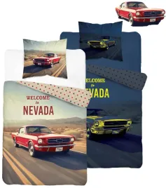 posciel-140x200-bawelniana-swieci-w-ciemnosci-samochod-cadillac-czerwony