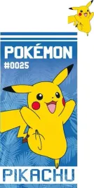 recznik-70x140-bawelniany-kapielowy-poekmon-pikachu-niebieski-plazowy