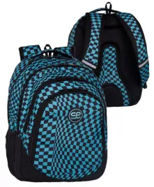 plecak-coolpack-szkolny-szachownica-niebieska-czterokomorowy-mlodziezowy