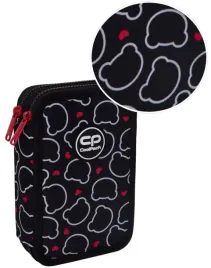 piornik-coolpack-dwukomorowy-wyposazony-misie-czarny-bear-serca-dwuklapowy