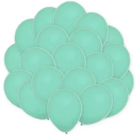balony-pastel-matte-green-decomex-turkusowy-18-25-szt