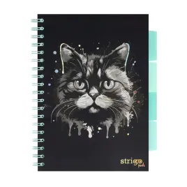 kolonotatnik-strigo-pads-animals-kot-b5-kratka-czarny-100-kartek