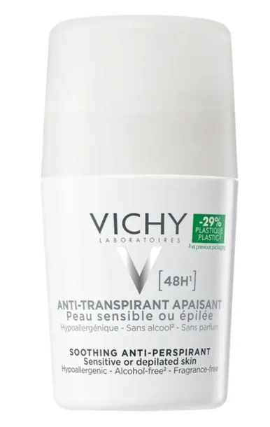 Vichy Sensitive 48H 50ml Antyperspirant Do Skóry Wrażliwej Lub Po Depilacji