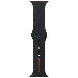 audi-pasek-sport-red-logo-do-apple-watch-44-45-46-49mm-czarny-silikonowy