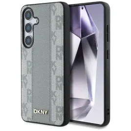 dkny-case-do-magsafe-do-samsung-galaxy-s25-skorzane-etui-wzor-checkered