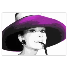plakaty-93x62-hepburn-w-kapeluszu