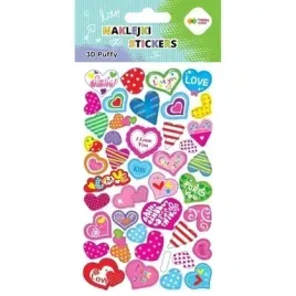 naklejki-3d-puffy-hearts-10x20cm-happy-color