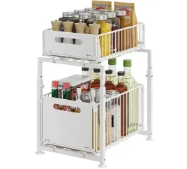 regal-wysuwany-2-poziomy-szuflady-polka-regulowana-organizer-bialy