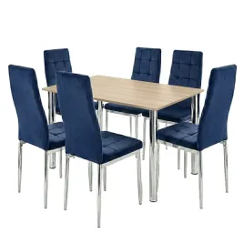 zestaw-stol-lugano-120x80-blat-sonoma-nogi-chrom-6-krzesel-monako-granatowy