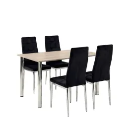 zestaw-stol-lugano-120x80-blat-sonoma-nogi-chrom-4-monako-czarne-welur