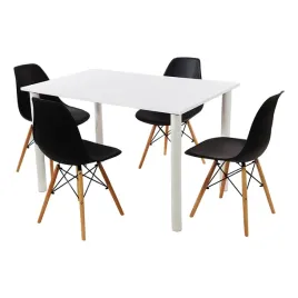 zestaw-stol-lugano-120-bialy-i-4-krzesla-milano-czarne
