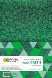 arkusze-piankowe-brokatowe-happy-color-a4-zielone-5-ark