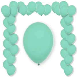 balony-pastel-matte-green-decomex-turkusowy-11-100-szt