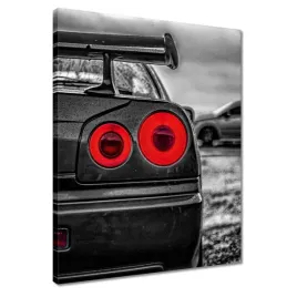 obrazy-40x50-sportowy-nissan-gtr-lampy