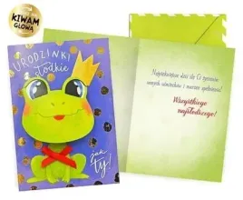 karnet-b6-urodziny-zabka-kukartka