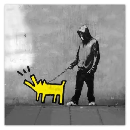 plakaty-50x50-zolty-piesek-banksy-lol