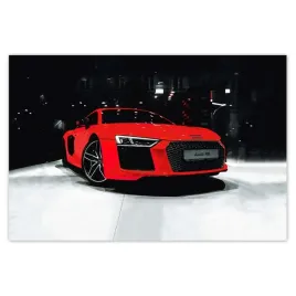 plakaty-60x40-czerwone-audi-audica-r8