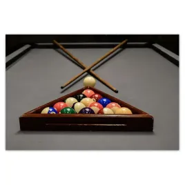 plakaty-60x40-bilard-gra-stol-bile-kije
