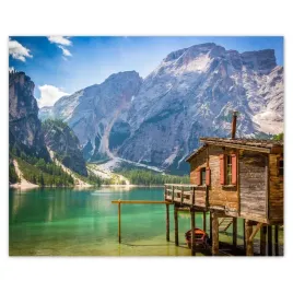 plakaty-50x40-drewniany-domek-w-gorach
