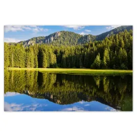plakaty-60x40-gorski-pejzaz-z-pieknymi-chmurkami-drzewa-w-gorach
