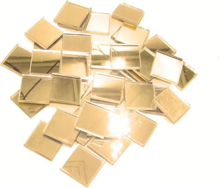 Lusterka dekoracyjne akrylowe kwadratowe ZŁOTE 3x3cm 100 sztuk + SZABLON