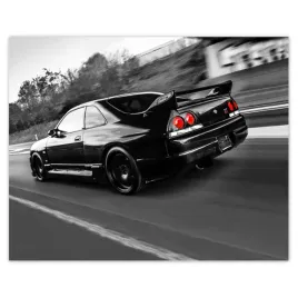 plakaty-50x40-czarny-nissan-gtr-sport