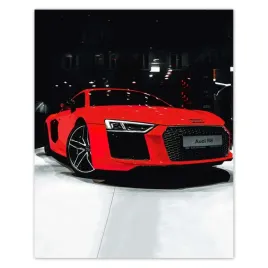 plakaty-40x50-czerwone-audi-audica-r8