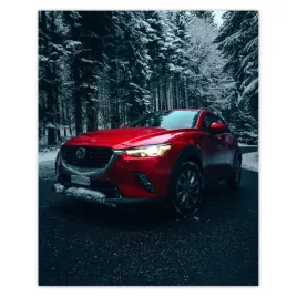 plakaty-40x50-czerwona-mazda-samochod