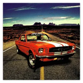 plakaty-70x70-czerwony-ford-mustang