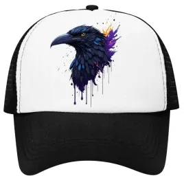 czapka-z-daszkiem-wakacyjna-trucker-z-siatka-ptak-kruk-one-size