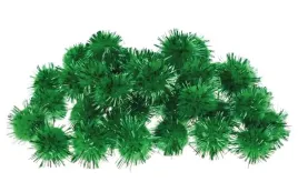 pompony-zielone-metaliczne-20mm-40szt