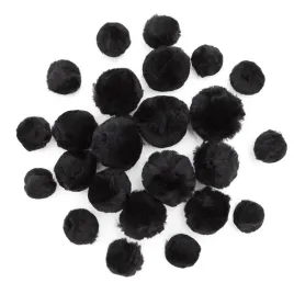 pompony-akrylowe-mix-czarne-24szt