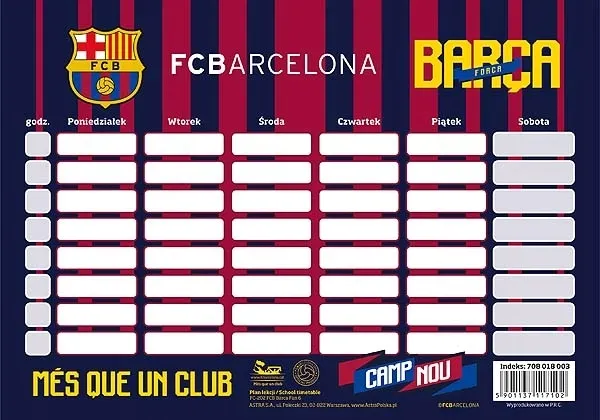 PLAN LEKCJI FC-202 FC BARCELONA BARCA FA