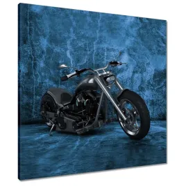 obrazy-60x60-niebieska-sciana-motocykl