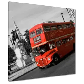 obrazy-60x60-czerwony-autobus-londyn