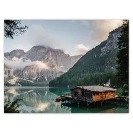 plakaty-40x30-pejzaz-z-gorami-domek