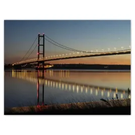 plakaty-40x30-oswietlony-most-wiszacy-w-nocy