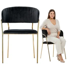 krzeslo-tapicerowane-welurowe-kuchenne-nowoczesne-glamour-czarne-velvet
