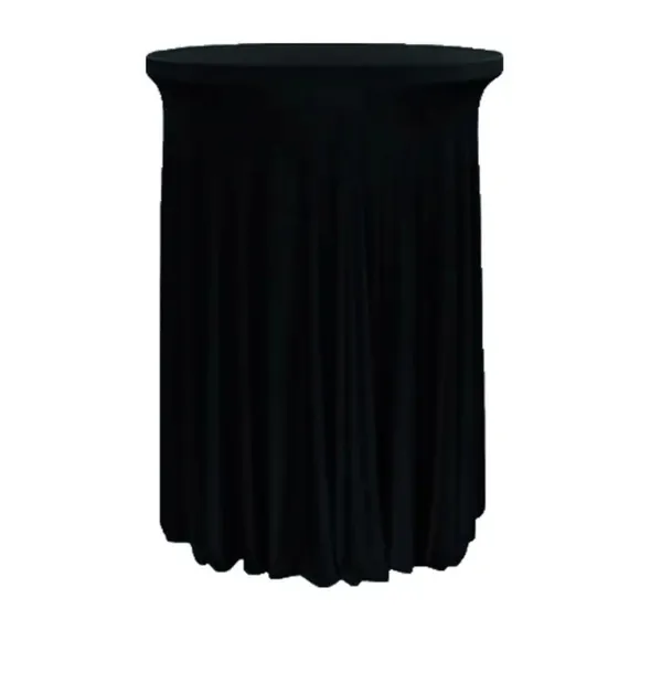 POKROWIEC OBRUS ELASTYCZNY SKIRTING NA STÓŁ STOLIK KOKTAJLOWY Fi80 h:110cm