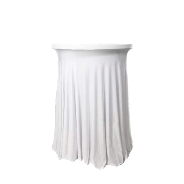 POKROWIEC OBRUS ELASTYCZNY SKIRTING NA STÓŁ STOLIK KOKTAJLOWY Fi80 h:110cm