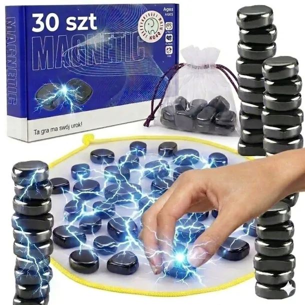Kamienie magnetyczne gra rodzinna strategiczna magnesy edukacyjna zestaw 30