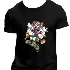koszulka-meska-czarna-nadruk-zombie-na-deskorolce-3xl
