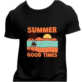 koszulka-meska-czarna-nadruk-summer-good-times-4xl