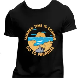 koszulka-meska-czarna-nadruk-summer-time-4xl