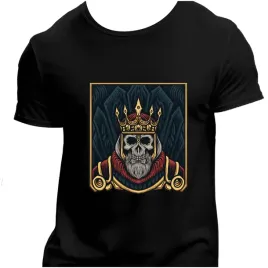 koszulka-meska-czarna-nadruk-szkielet-krol-4xl