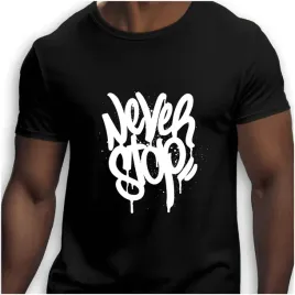 koszulka-meska-czarna-nadruk-never-stop-3xl