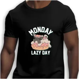 koszulka-meska-czarna-nadruk-monday-lazy-day-4xl