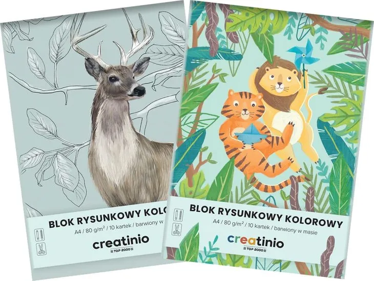 CREATINIO BLOK RYSUNKOWY A4 KOLOROWY 10 kartek 80G