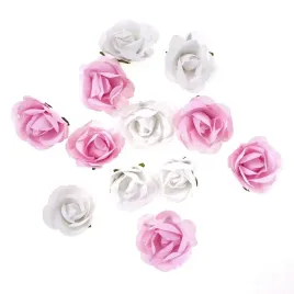 roze-papierowe-biale-rozowe-12szt