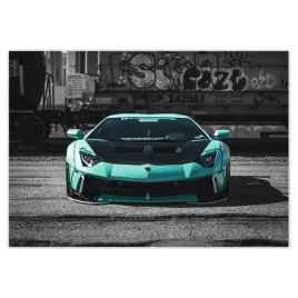 naklejki-100x70-turkusowe-lamborghini